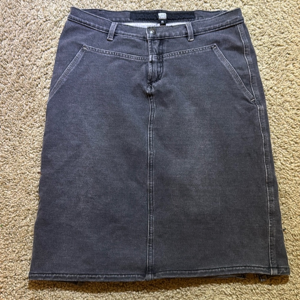 Marithé François Girbaud Women’s Denim Skirt XL Gray Jean Skirt